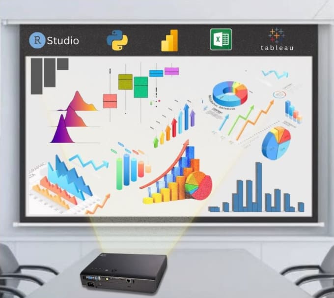 Gig Preview - Craft stunning data visualizations with r, python, excel, power bi, tableau