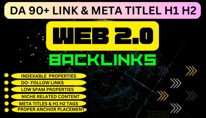 Gig Preview - Do get 200 white hat backlinks web 2 do follow da website