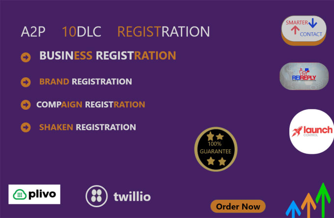 Gig Preview - Do twilio, rei reply, launch control a2p 10dlc registration