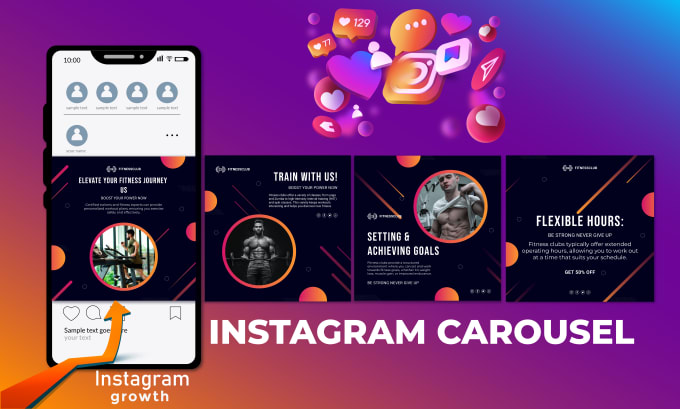 Gig Preview - Design stop scrolling carousel post or instagram carousel