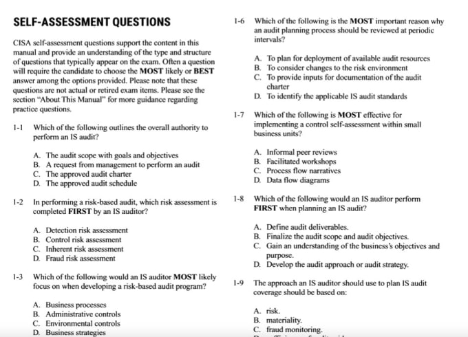 Gig Preview - Send you cisa exam preparation materials