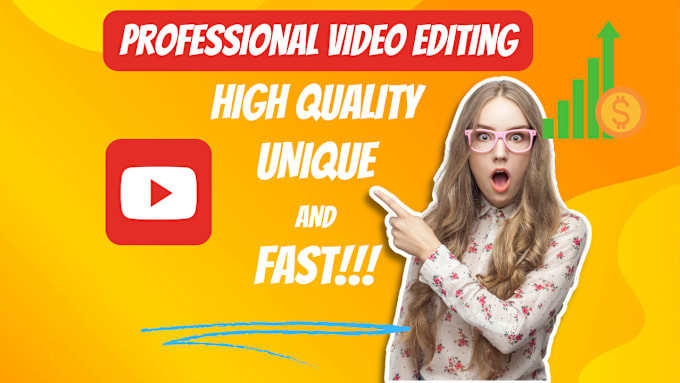 Gig Preview - Do professional video editing for you tube or video editors