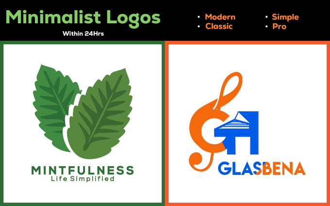 Gig Preview - Design a creative and unique minimalist logo within a day