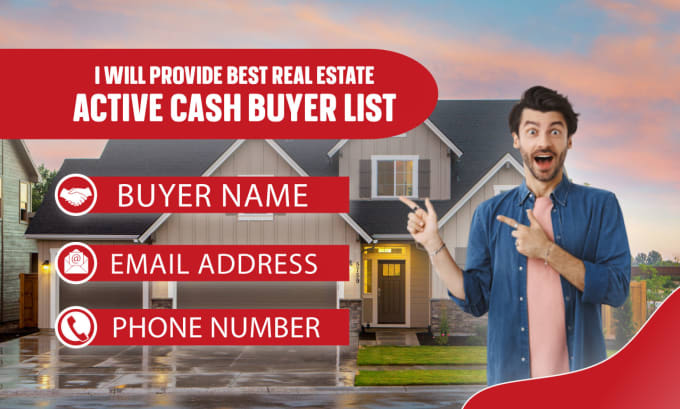 Gig Preview - Provide best real estate active cash buyer list