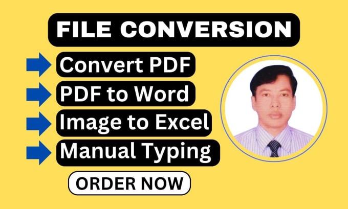 Gig Preview - Pdf to word, pdf to excel file conversion