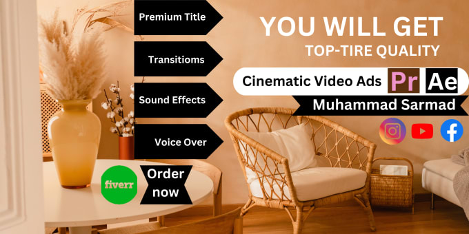 Gig Preview - Create your brand with cinematic commercial video