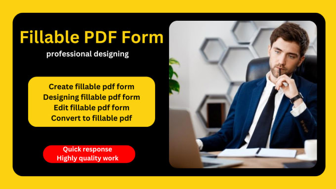 Gig Preview - Create fillable pdf form and design fillable pdf form