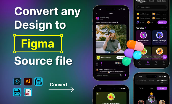 Gig Preview - Convert any UI UX design file into figma source file