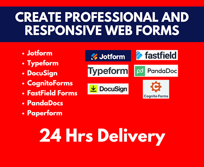 Gig Preview - Create responsive and stunning jotform, typeform, cognitoform, fastfield forms