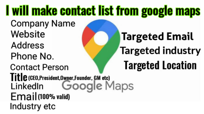 Gig Preview - Make targeted contact list from google maps