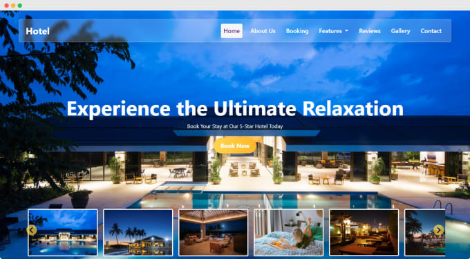 Gig Preview - Design resort booking website, vacation rental website