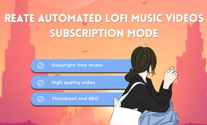 Gig Preview - Create automated lofi music videos subscription mode