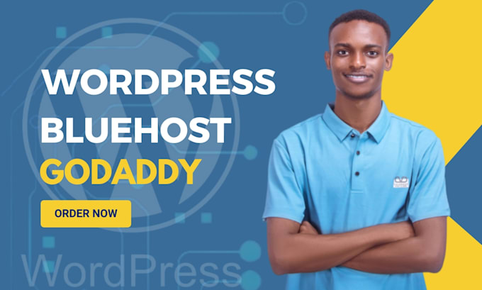 Gig Preview - Develop business wordpress website on bluehost, siteground, godaddy, hostinger