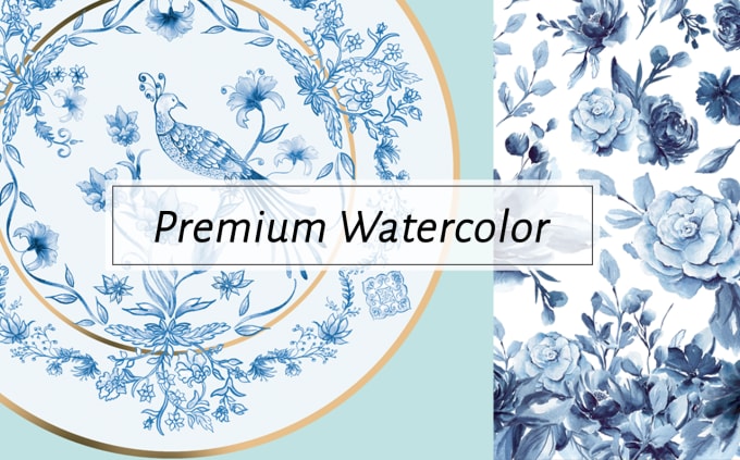 Gig Preview - Design watercolour seamless pattern for print fabric textile