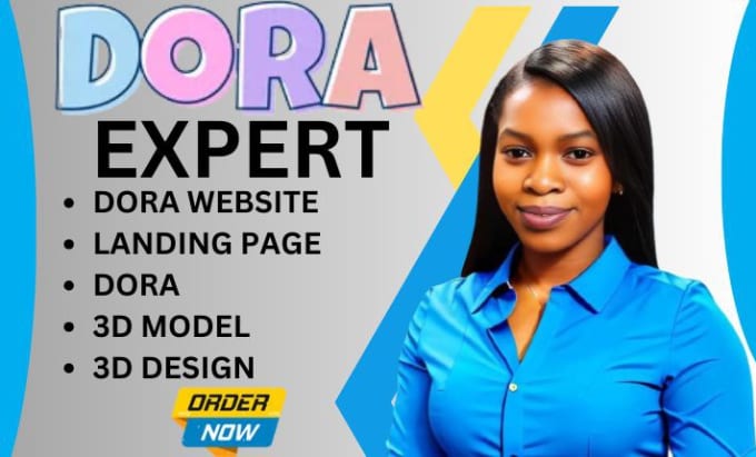 Gig Preview - Create dora website 3d model website dora landing page design 3d product design