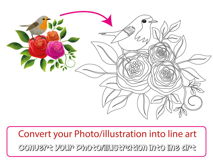 Gig Preview - Convert any photo into coloring book page