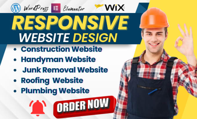 Bestseller - design construction, handyman, junk removal, plumbing, hvac, roofing website