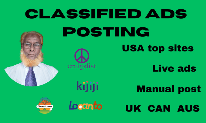 Gig Preview - Post classified ads on top rated USA sites