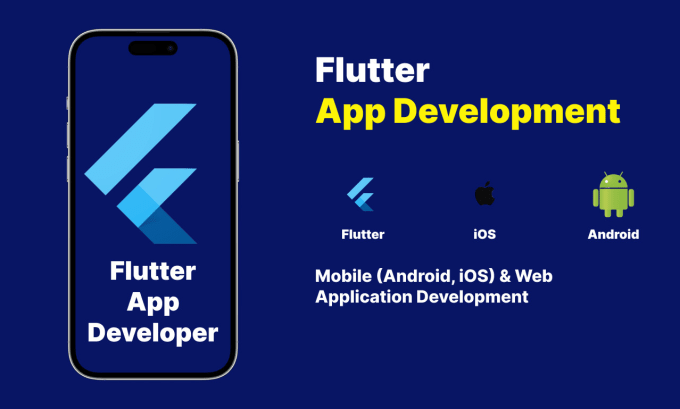 Gig Preview - Do flutter mobile development, android, ios mobile app, futter developer