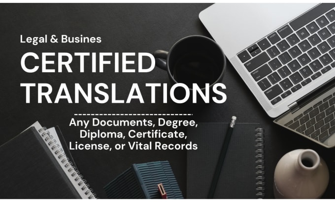 Gig Preview - Provide certified translation degree, diploma,  report or certificates