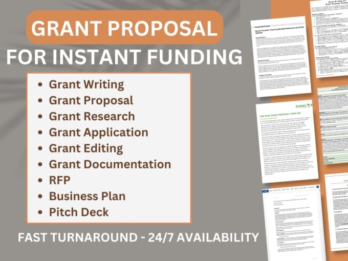 Gig Preview - Do quality grant proposal writing, business  grant, nonprofit 501c3 grant writer