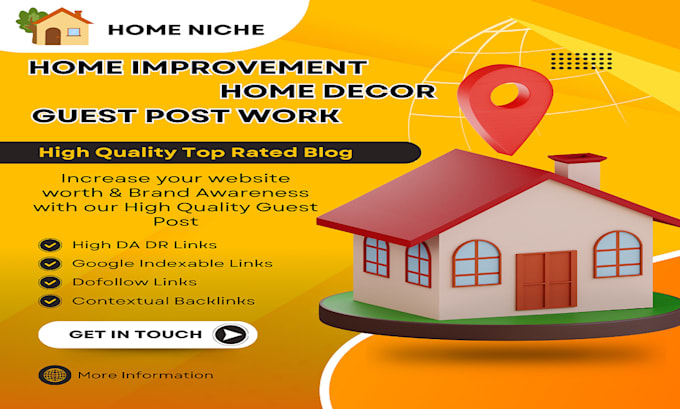 Gig Preview - Publish high da home improvement guest posts for SEO backlinks