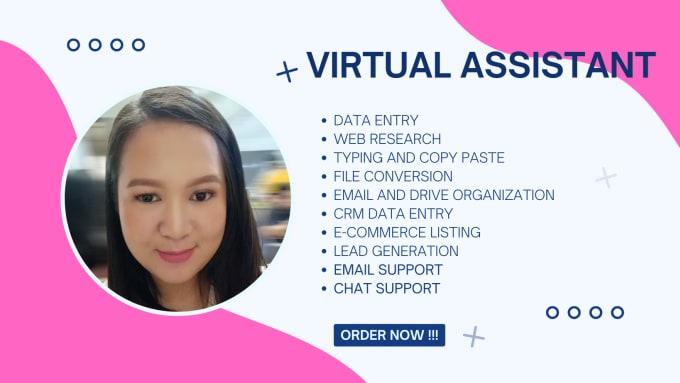 Gig Preview - Be your virtual assistant for data entry, customer support and admin tasks