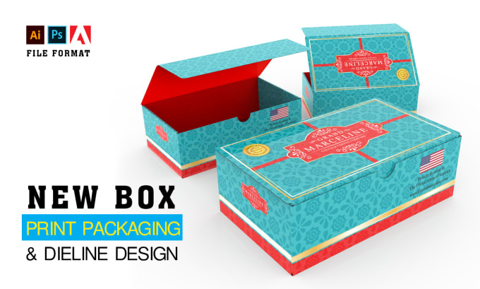 Gig Preview - Do new box print packaging and dieline design for business