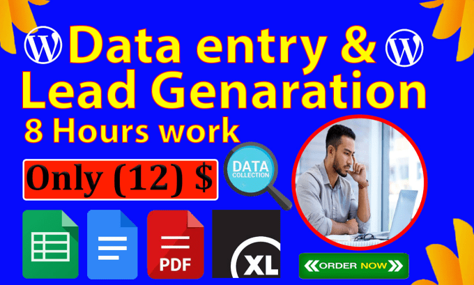 Gig Preview - Collect email ,website, number, data entry and lead generation