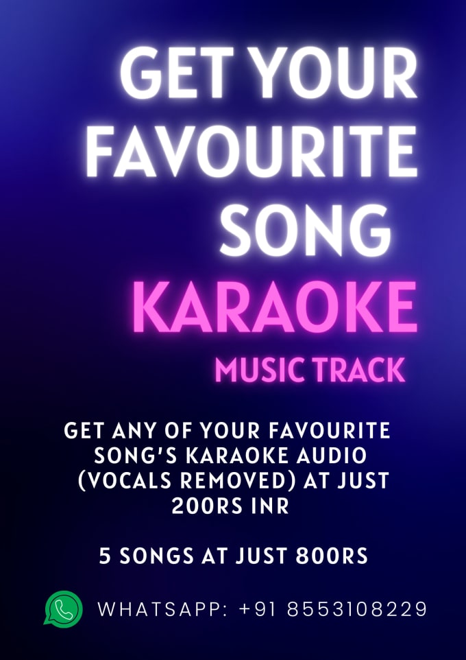 Gig Preview - Remove vocals from any song, make karaokes, instrumentals