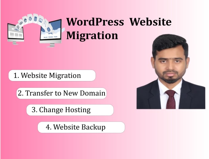 Gig Preview - Transfer, backup and migrate your wordpress website