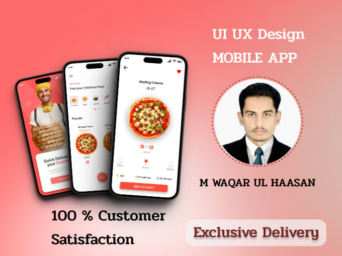 Gig Preview - Uiux design web design or mobile app design for ios, android