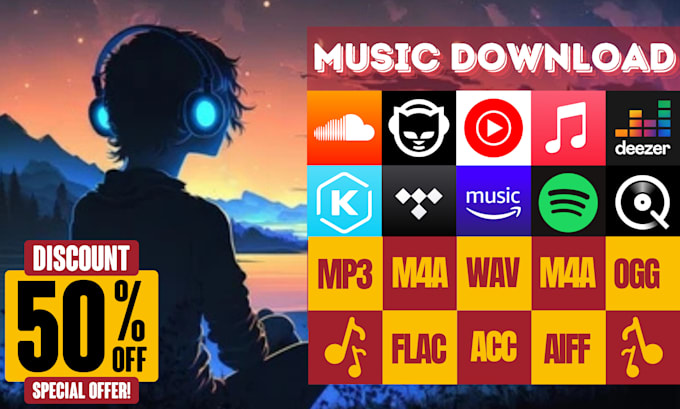 Gig Preview - Convert online music playlists to HD mp3 wav m4a flac aiff