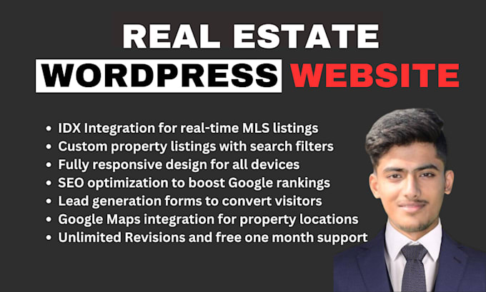 Gig Preview - Create a real estate wordpress website with idx and property listings