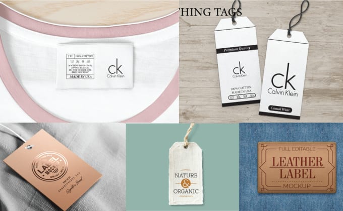 Gig Preview - Design eye catching clothing labels and hang tags in a day