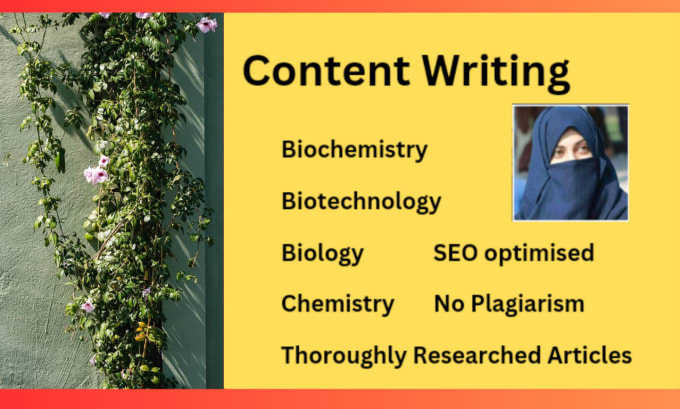 Gig Preview - Write thoroughly researched content related to biochemistry