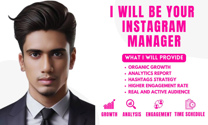 Gig Preview - Be your instagram marketing manager and promote your page