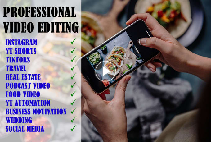 Gig Preview - Do cooking video editing, food video and recipe reels, shorts tiktok