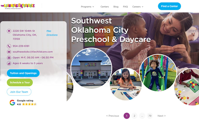 Gig Preview - Design kindergarten website, daycare website, preschool website school website