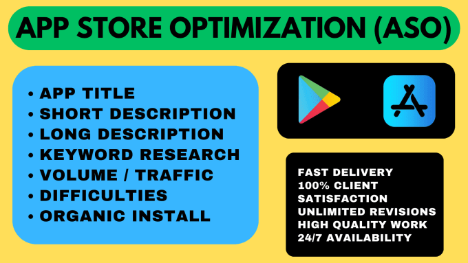 Gig Preview - Do app store optimization aso and write great description for play store