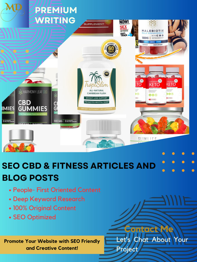 Gig Preview - Be your cbd and fitness SEO optimized articles and blog posts writer