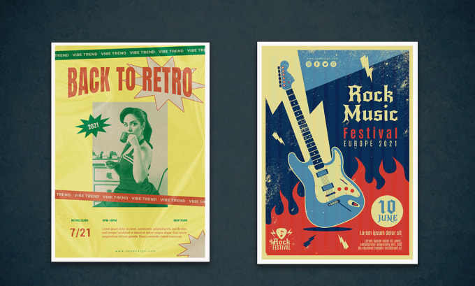 Gig Preview - Design awesome retro, vintage poster within 12 hours