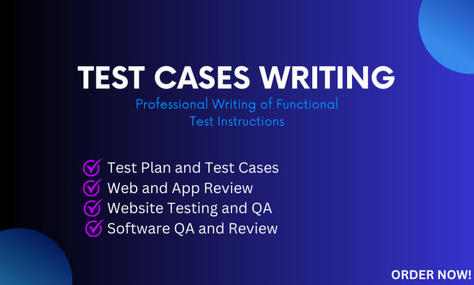 Gig Preview - Create test cases for your website or mobile apps