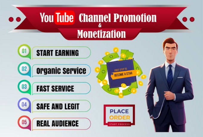 Gig Preview - Organic youtube video promotion with google ads