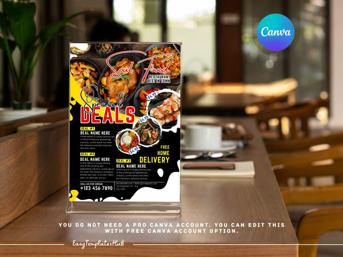 Bestseller - design soul food restaurant menu