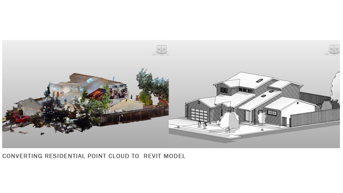 Gig Preview - Make 3d model with architectural drawing set from point cloud in revit