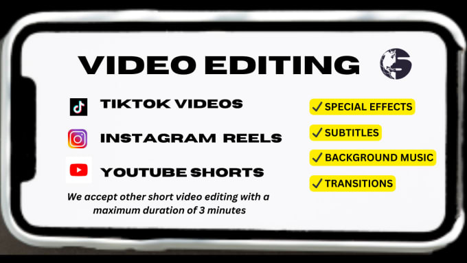 Gig Preview - Edit videos for tiktok, instagram reels, and youtube shorts