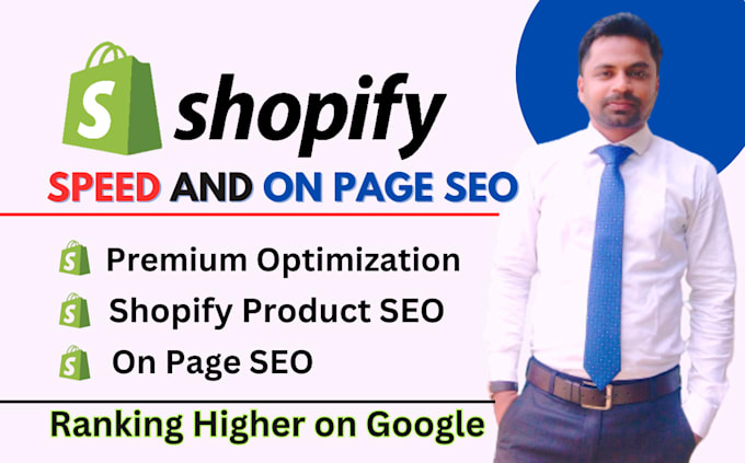 Gig Preview - Do shopify store speed optimization and product on page SEO