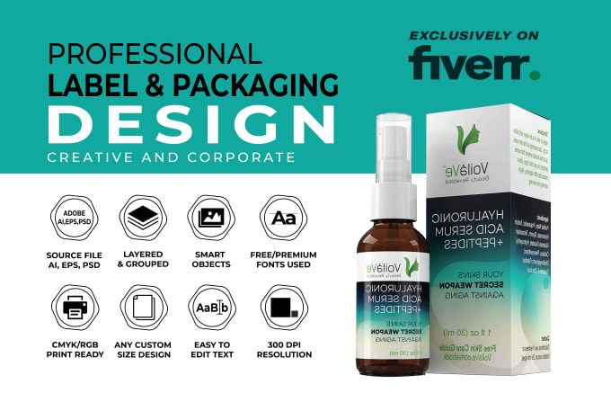 Gig Preview - Design product labels, supplement labels, and box packaging design