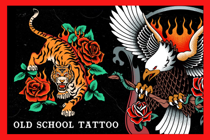 Gig Preview - Do tshirt design tattoo traditional and old school tattoo